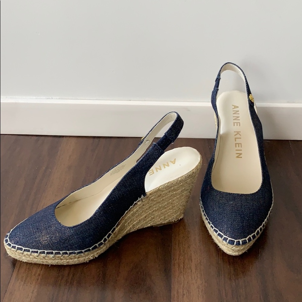 Anne Klein Varya Slingback Espadrille Wedge Size 8